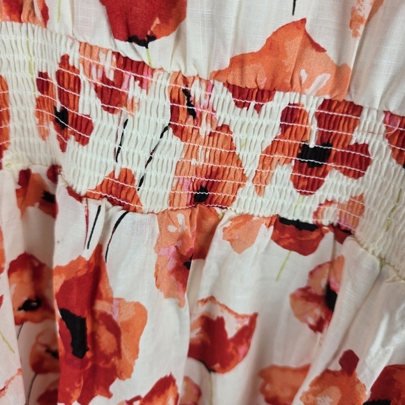 Matilda Jane Floral Sleeveless Red & White Teired Dress Sz M - Picture 12 of 14